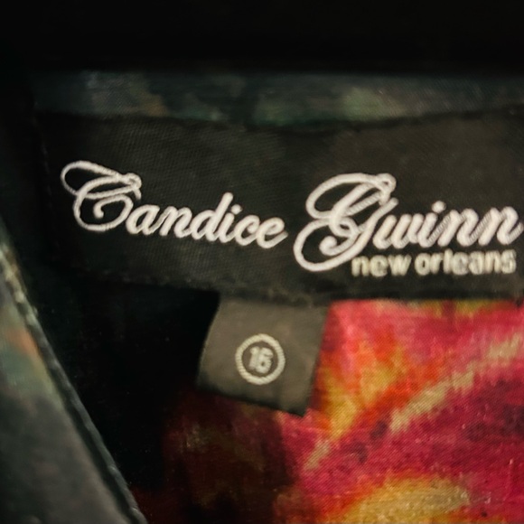 Floral cocktail dress; size 16 - Picture 5 of 5